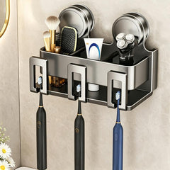 No-drill Vacuum Suction Cup Toothbrush Holder, 2-person, 3-person, 4-person, 2-person with Cup, 3-person with Cup, 4-person with Cup
