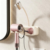 No-drill Suction Cup Bathroom Hair Dryer Holder Storage Wall-mounted Rack, with Lazy Rack, without Lazy Rack