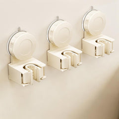 No-drill Suction Cup Wall Mount Mop Holder Broom Storage Clip, 3pcs Mop Holder, 3pcs Electroplated Mop Holder, 3pcs Integrated Mop Holder, 3pcs Classic Mop Holder