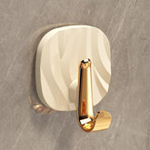 No Drill Light Luxury Plastic Adhesive Hooks Traceless Heavy-Duty Clothes Hook, Gold Hook
