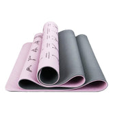 Double-Sided Non-slip Professional Silent Fitness Training Yoga Mat, 6mm
