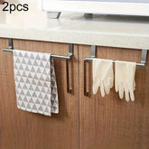 2pcs / Set 23.8cm Drill-Free Stainless Steel Towel Rack