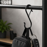 10pcs S-Shaped Windproof Spring-Clip Storage Hook with Safety Buckle