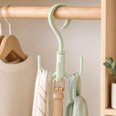 Multifunctional Rotatable Wardrobe Four Claws Storage Hook