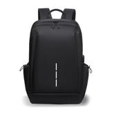 OUMANTU 2316 Multifunctional Business Vertical Stripe Logo Backpack Laptop Bag
