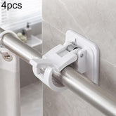 Drill-free Curtain Hanging Clips Multifunctional Curtain Rod Hook 4pcs, 30-50cm