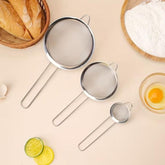 LsCook 3 in 1 Stainless Steel Strainer Spoon Filter Mesh, 6.9+12+17.6cm