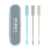 3pcs/Pack 360 Degree Rotating Double Blade Design Double Head Nose Hair Razor