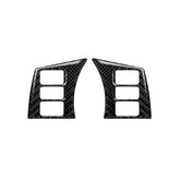 Car Carbon Fiber Steering Wheel Button Frame Decorative Sticker for Nissan 350z 2006-2009, Steering Wheel Button Frame