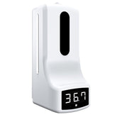 K9 Handsfree Non-contact Body Light-sensitive Distance Sensor Thermometer + 1000ml Automatic Non-contact Liquid Soap Dispenser, K9