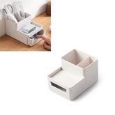 Desk-top Removable Pen Holder Stationery Box Assembly File Storage Box, 0115-2 (Grey White), 0115-2 (Blue Green)