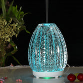 100ml Creative Vase Shape Aromatherapy Machine 3D Glass Humidifier Automatic Alcohol Sprayer with Colorful LED Lamp, 3D Glass Humidifier