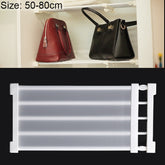 Wardrobe Storage Layered Baffle Cabinet Shelf Dormitory Partition Cupboard Partition Board, Width: 24cm, Stretch Range: 50-80cm, Stretch Range:50-80cm