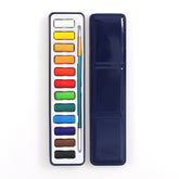12 Colors Portable Iron Box Solid Watercolor Paints Set for Artist School Student Outdoor Water Color Sketch Painting Stationery, 12 Colors