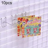 10pcs 3.5mm Supermarket Iron Grid Shelf Hook, Length: 10cm, 3.5mm 10cm