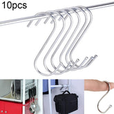 10pcs 3mm Multi-functional S-shaped Stainless Steel Metal Hook, Length: 9cm, 9cm
