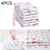 4PCS Space Saving Candy Color Pattern Vacuum Storage Bag, Explosion-proof Thinken Quilts Clothing Vacuum Seal Storage Bag with a Free Hand Pump, Size: 80*100 cm, Size: 80*100 cm
