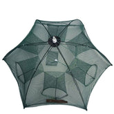 6 Holes Automatic Foldable Fishing Net Nylon Shrimp Crab Minnow Trap Fish Cast Net Fishing Tackle, 6 Holes