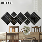 100 PCS Square Crystal Mosaic Mirror Acrylic Stereo Wall Stickers Creative Background Home Living Room Wall Sticker,Size:4*4cm, Size:4*4 Color:Black, Size:4*4 Color:Gold, Size:4*4 Color:Silver