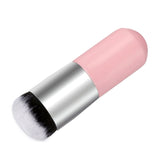 Short Wooden Handle Large Round Head Buffer Foundation Powder Makeup Brushes Plump Round Brush Makeup BB Cream Tools, Large Round Head Pink, Large Round Head White