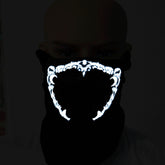 FG-FULL-01 Halloween Mask Voice Control LED Cold Light Terror Cosplay Mask, FG-FULL-01