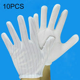 10 Pairs Anti-static Striped Dispensing Gloves, Sizeļ¼Free Size, Dispensing Gloves