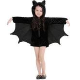 Halloween Costume Children and Women Bat Vampire Clothing Stage Performance Cosplay Clothing, Size:M, Bust: 90cm, Clothes Long: 70cm, Suggested Height:135-150cm, Size: M Children