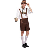 Halloween Costume Men Beer Costume Oktoberfest Suits England Style Stage Performance Cosplay Clothing, Size:M, Bust: 96cm, Waistline: 90cm, Clothes Length: 67cm, Long Pants: 49cm, Size: M Adult