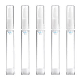 5 PCS Clear Empty Travel Portable Refillable Plastic Pump Bottle Containers, 15ml, 15ml