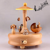 Home Decor Originality Wooden Musical Boxes, Baby Bed Shape, Train Shape, Pagoda Shape, Round Ferris Wheel Shape, Carousel Shape, Telephone Booth Shape, Seesaw Shape, De La Tour Hotel Arabia Shape, Dance Angel Shape, Colosseum Shape, Birthday Cake Sh...