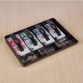 Durable Four-frame ABS Cash Coin Register Insert Tray Cashier Drawer Storage Cash Register Tray Box Classify Organizer, Four-frame (Black), Four-frame (Pink), Four-frame (White)