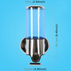 Hotel Shower Manual Dispenser Wall Mounted Washing Liquid Shampoo Soap Bottle, Capacity: 500ml, 500ml/Blue, 500ml/Purple, 500ml/Red, 500ml/Silver, 500ml/White, 500ml/Dark Red, 500ml/Green, 500ml/Gold