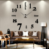 Creative 3D Mirror DIY Wall Sticker Clock, Size: 120*120cm, Size: 120*120cm(Black), Size: 120*120cm(Blue), Size: 120*120cm(Red), Size: 120*120cm(White), Size: 120*120cm(Yellow)