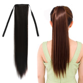 Natural Long Straight Hair Ponytail Bandage-style Wig Ponytail for Women,Length: 60cm, 60cm