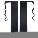 1B# Invisible Seamless Bandage-style Wig Long Straight Hair Wig Ponytail, 1B#