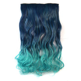 One-piece Seamless Hair Extension Piece Color Gradient Large Wave Long Curling Clip Type Hairpiece, HCB257722