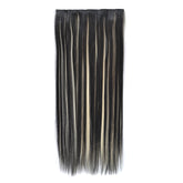 1BH613# One-piece Seamless Five-clip Wig Long Straight Wig Piece, 1BH613#