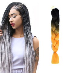 Fashion Color Gradient Individual Braid Wigs Chemical Fiber Big Braids, Length: 60cm(04 Black+Red), 04, 05, 07, 09, 10, 11, 12, 13, 14, 19, 20, 22, 23, 24, 32, 33