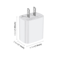 HAWEEL 20W Dual-Port Fast Charger Adapter, US Plug, Dual-Port Charger US Plug