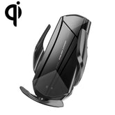 Q2 15W Universal Rotation Infrared Induction Magnetic Car Wireless Charging Mobile Phone Holder with Micro USB + 8 Pin + Type-C / USB-C Magnetic Connector, Q2 Black, Q2 Red, Q2 Silver