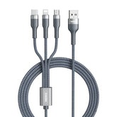 REMAX RC-070TH 1.2m 2A 3 in 1 USB to 8 Pin & USB-C / Type-C & Micro USB Charging Cable