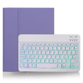 X-11BS Skin Plain Texture Detachable Bluetooth Keyboard Tablet Case for iPad Pro 11 inch 2020 / 2018, with Pen Slot & Backlight, White Keyboard