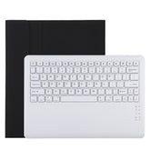 T129 Detachable Bluetooth White Keyboard Microfiber Leather Tablet Case for iPad Pro 12.9 inch (2020), with Holder, White Keyboard