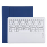 T129 Detachable Bluetooth White Keyboard Microfiber Leather Tablet Case for iPad Pro 12.9 inch (2020), with Holder, White Keyboard