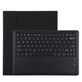 T129 Detachable Bluetooth Black Keyboard Microfiber Leather Tablet Case for iPad Pro 12.9 inch (2020), with Holder, Black Keyboard
