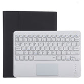 TG11BC Detachable Bluetooth White Keyboard Microfiber Leather Tablet Case for iPad Pro 11 inch (2020), with Touchpad & Pen Slot & Holder, White Keyboard
