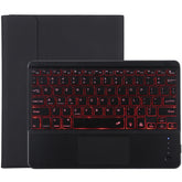 TG-102BCS Detachable Bluetooth Black Keyboard + Microfiber Leather Tablet Case for iPad 10.2 inch / iPad Air (2019), with Touch Pad & Backlight & Pen Slot & Holder, Black Keyboard