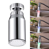 SDF2-B13 1 LED Temperature Sensor RGB LED Faucet Light Water Glow Shower, Size: 78 x 30mm, Interface: 22mm (Silver), SDF2-B13