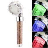 SDS-A23 15 LEDs ABS Temperature Sensor Negative Ions RGB LED Shower Head, Size: 23 x 6.5 x 5.8cm, Interface: 20mm, SDS-A23