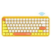 Ajazz 308I 84 Keys Tablet Mobile Phone Computer Household Office Bluetooth Keyboard, Yellow